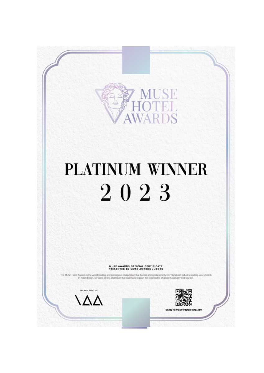 2023 MUSE Hotel Winner Certificate